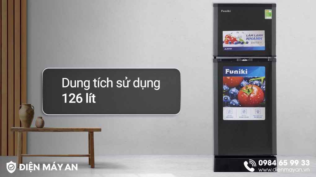Tủ Lạnh Funiki 126 Lít HR T6126TDG - thiết kế